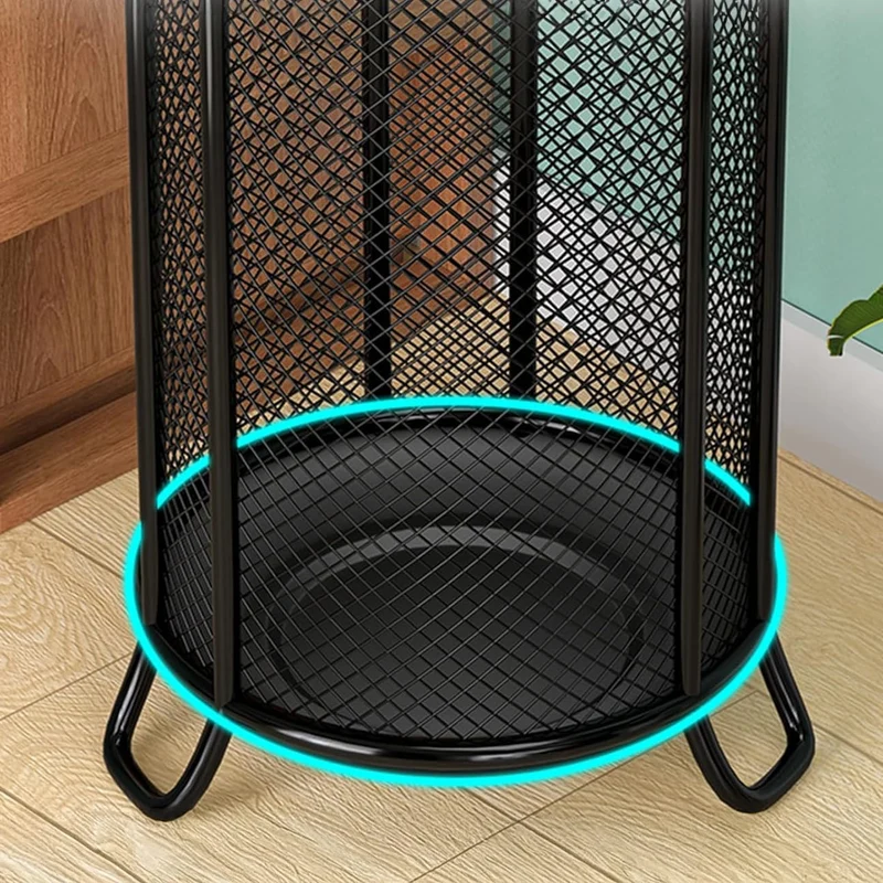 Donnini Regenschirmständer – rund, 55x25,5 cm, mit Haken, für Büro & Eingangsbereich