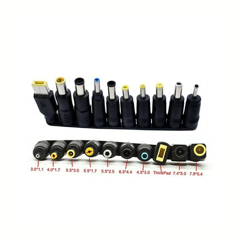 10-teiliges Universal DC Set – 5,5x2,1 mm, verschiedene Hohlstecker, für Laptops & Netzteile