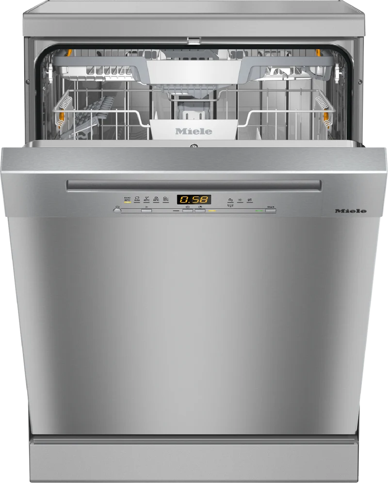 Miele 60cm Freestanding Dishwasher with QuickPowerWash and AutoOpen Drying CleanSteel