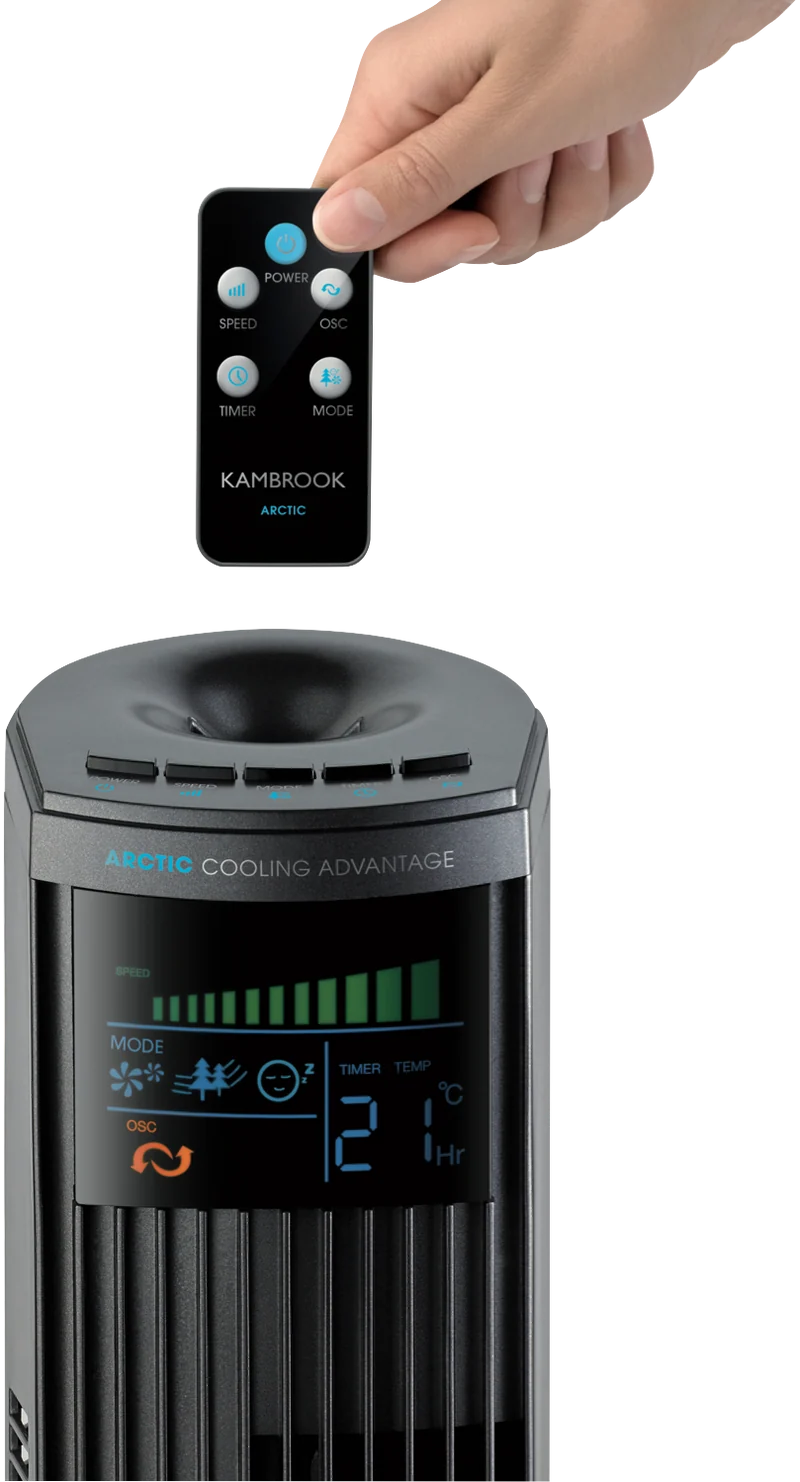 Kambrook 116cm Arctic LED Display Tower Fan
