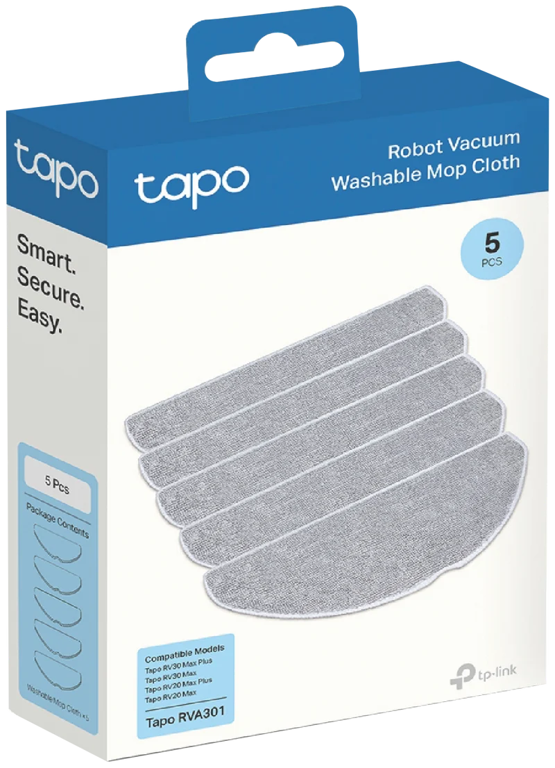 TP-LINK Tapo Max Series Robot Vacuum Washable Mop Cloth 5PK