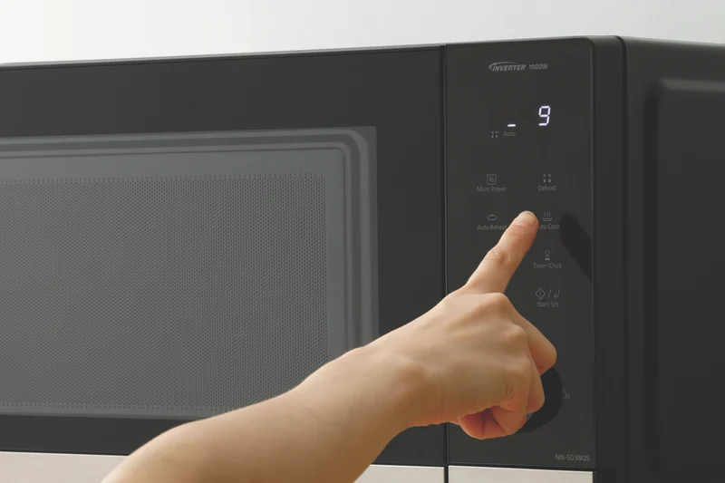Panasonic 29L 1000W Compact Inverter Microwave Black/Stainless Steel