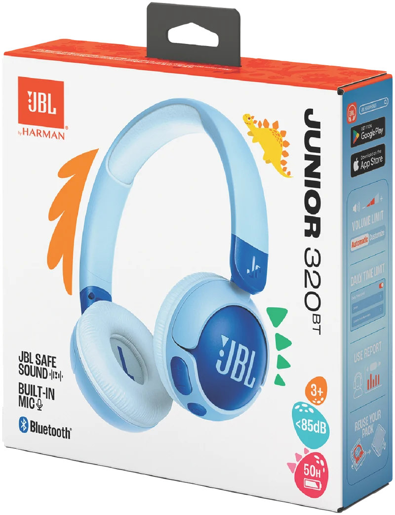 JBL JR320 BT Kids On Ear Headphones - Blue
