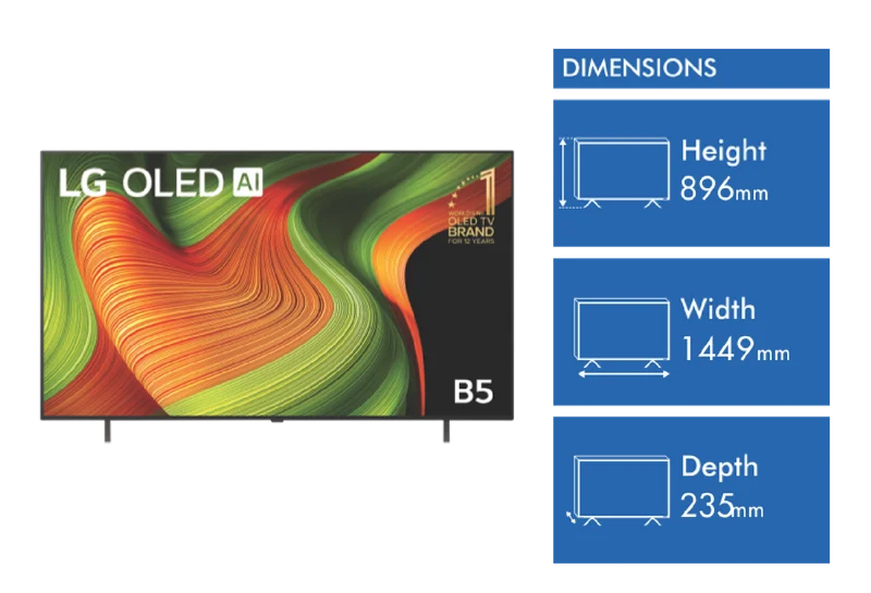 LG 65" OLED B5 AI UHD 4K Smart TV 2025
