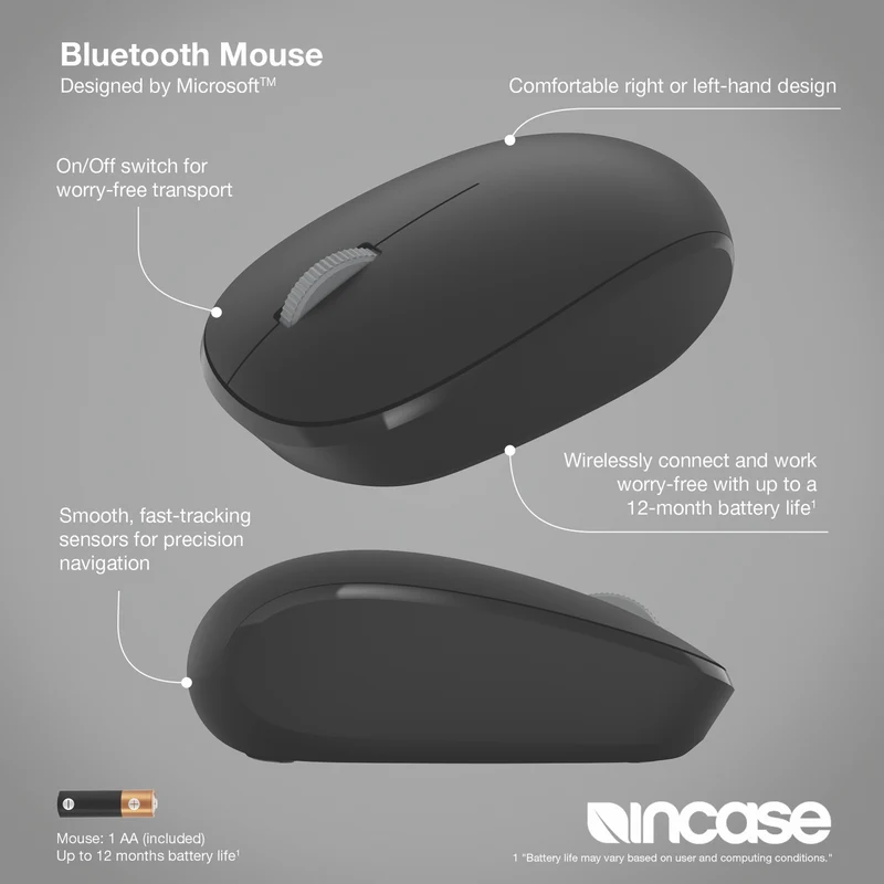 Incase Bluetooth Mouse Designed by Microsoft (Black)