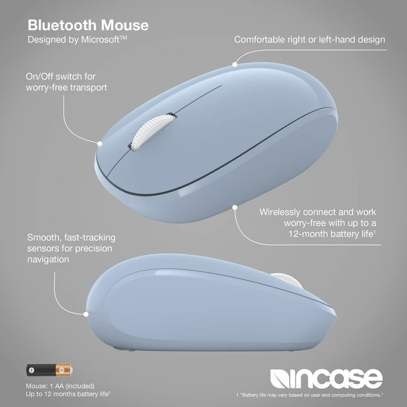 Incase Bluetooth Mouse Designed by Microsoft (Blue)