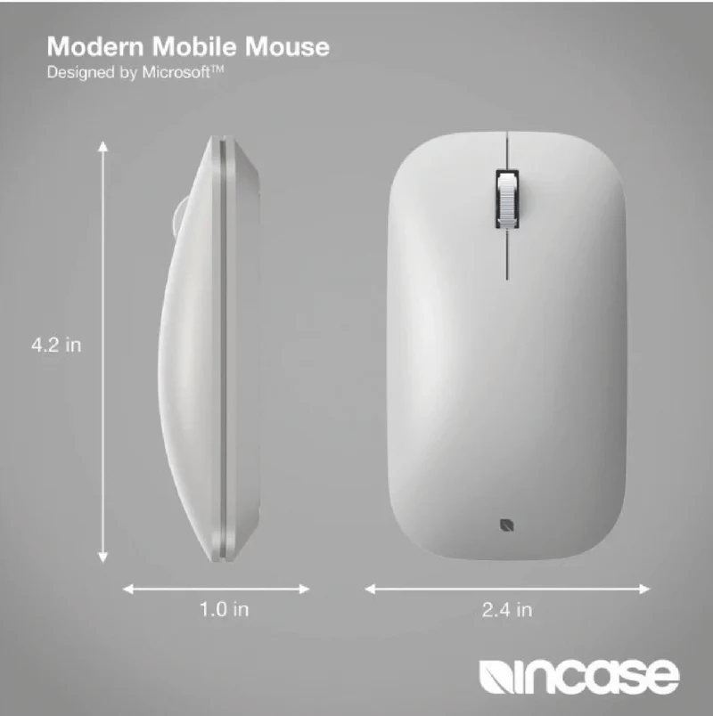 Incase Modern Wireless Mouse Designed by Microsoft (Silver)