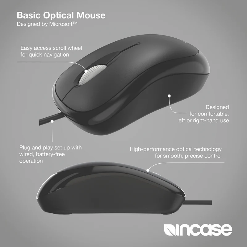 Incase Wired Optical Mouse Designed by Microsoft
