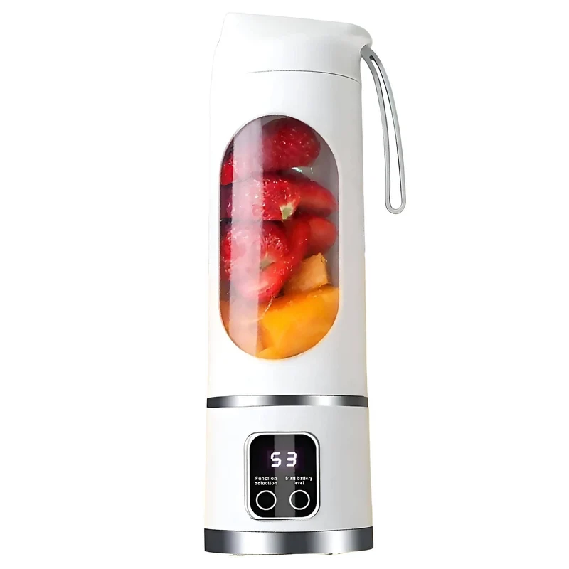 Tragbarer Smoothie Maker – 450ml, USB-Aufladung, inkl. Trinkbecher, für Büro & Reise