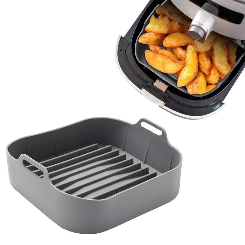 Airfryer Silikoneinsatz – gleichmässige Hitzeverteilung, antihaft, für Heissluftfritteuse