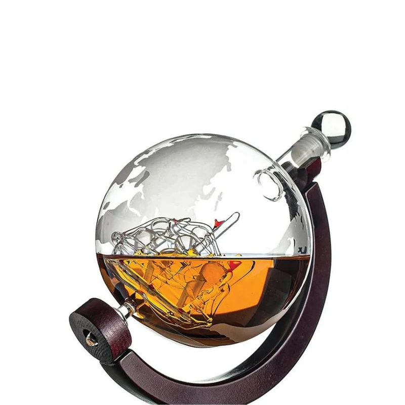 Globus Decanter Set – Karaffe 850ml, inkl. Gläser, für Whisky & Spirituosen, Bar & Hotel