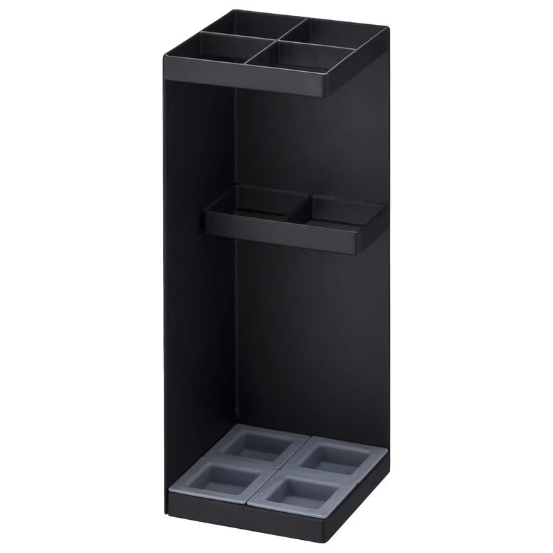 Square Regenschirmständer – Metall, herausnehmbare Tropfschalen, für Büro & Eingang