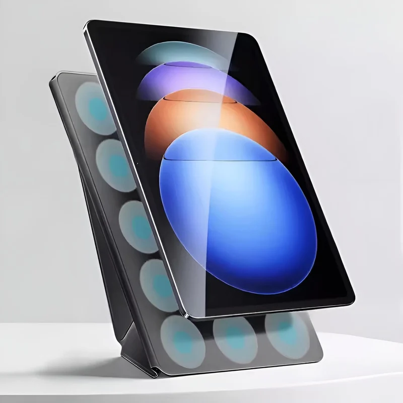 iPad Pro 13" Hülle – 360° Rotation, Magic Keyboard kompatibel, Touchpad, 7-farbige Beleuchtung
