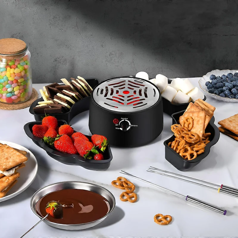Elektrischer S'mores-Maker – 2-in-1, 280W, 4 Röstgabeln, flammenlos, für Event & Gastronomie