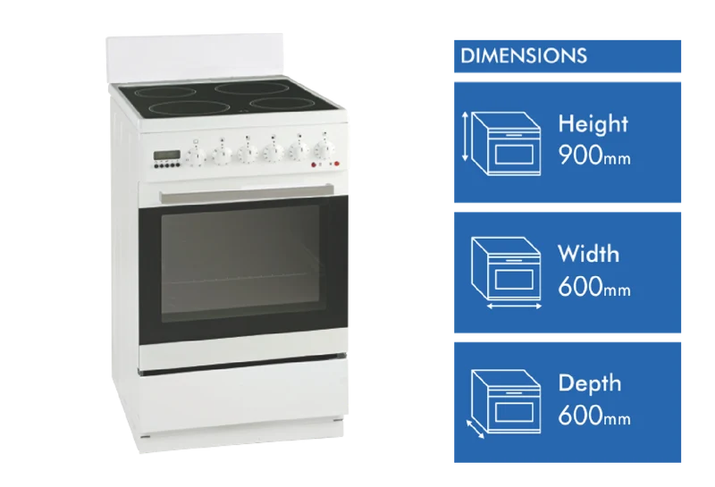 ARTUSI 60cm Upright Cooker White