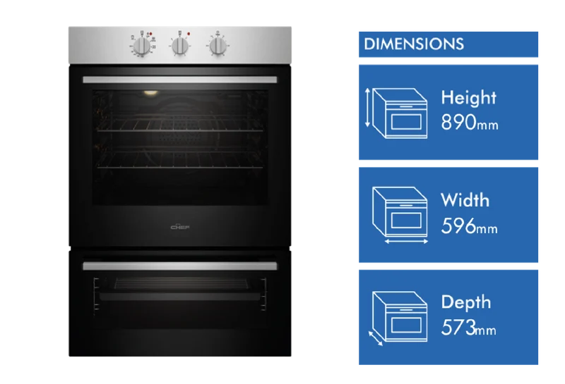 Chef 60cm Multifunction Oven Stainless Steel