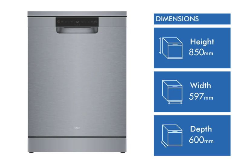 Haier 300 Series Freestanding Dishwasher - Satina