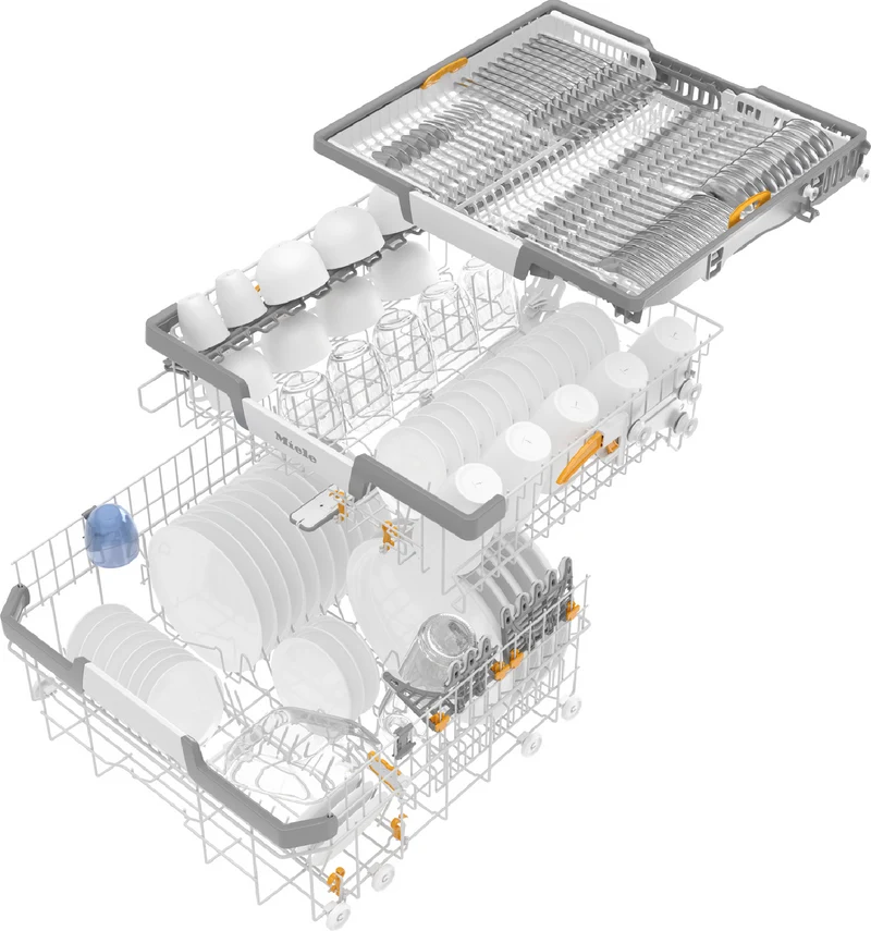 Miele 60cm Built-Under Dishwasher with AutoOpen Drying and Automatic Dispensing PowerDisk CleanSteel