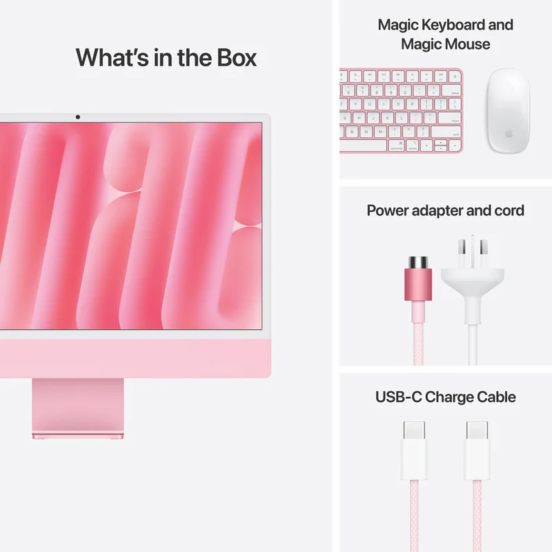Apple iMac 24" Retina 4.5K Display with M4 chip 8-core GPU 16GB 256GB - Pink