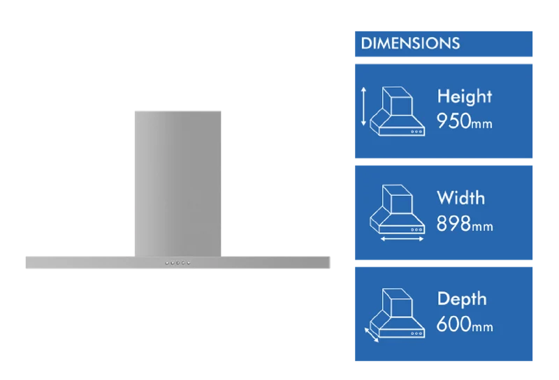 Haier 90cm 500 Series Island Rangehood