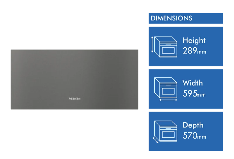 Miele 29cm Gourmet Warming Drawer Graphite Grey