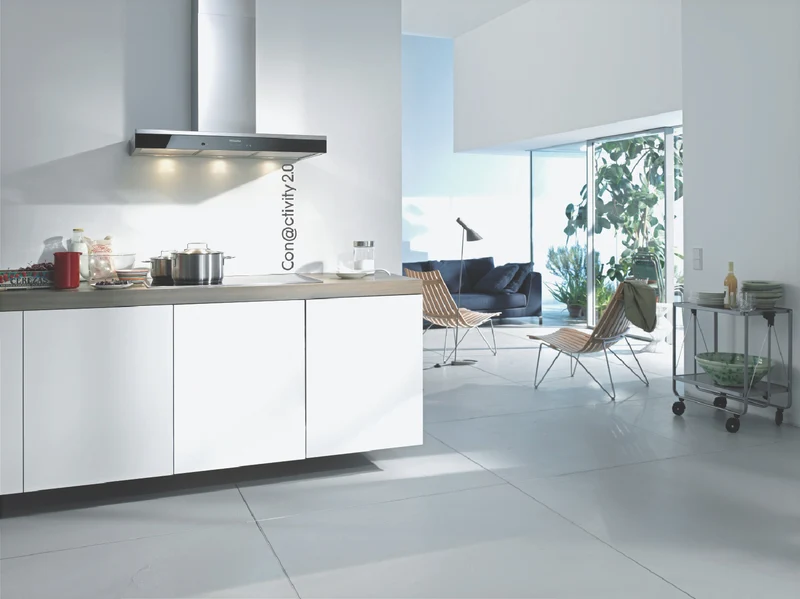 Miele 90cm Wall-Mounted Canopy Rangehood with Wi-Fi Connectivity, Stainless Steel