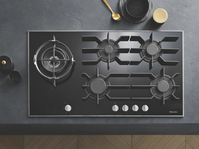 Miele 94cm 5 Burner Gas Cooktop with Minute Minder Ceramic Glass