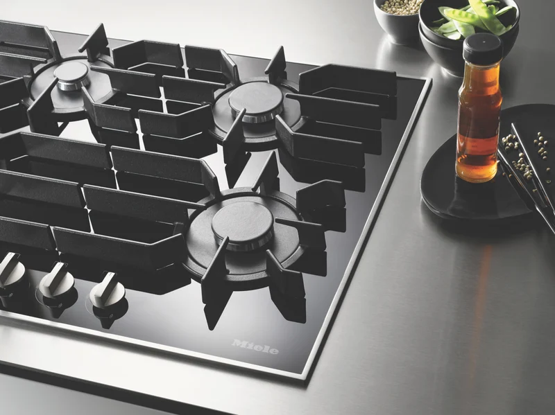 Miele 94cm 5 Burner Gas Cooktop with Minute Minder Ceramic Glass