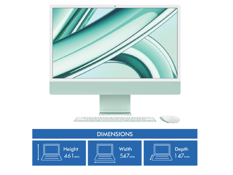 Apple iMac 24" Retina 4.5K Display with M3 chip 8-core GPU 256GB Green
