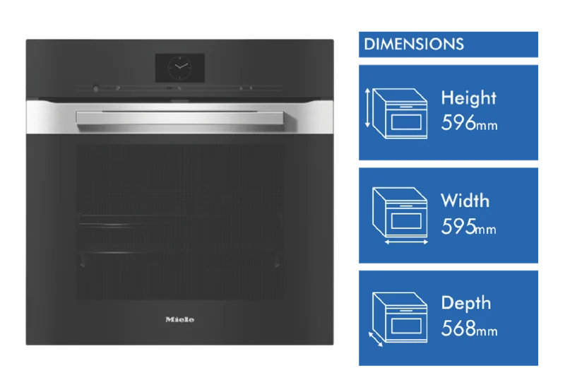 Miele 60cm Pyrolytic Oven with Moisture Plus and Rapid Cooling Function CleanSteel