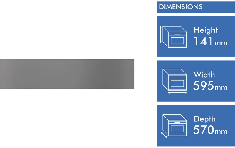Miele 14cm Gourmet Warming Drawer Graphite Grey