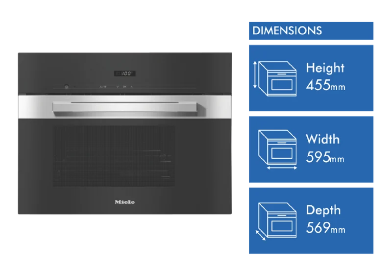 Miele 45cm Steam Oven with DualSteam Technology and Automatic Cooking Programmes CleanSteel