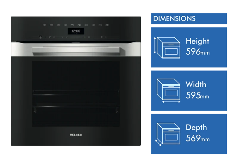 Miele 60cm Pyrolytic Oven with Rapid Cooling and Crisp Function CleanSteel