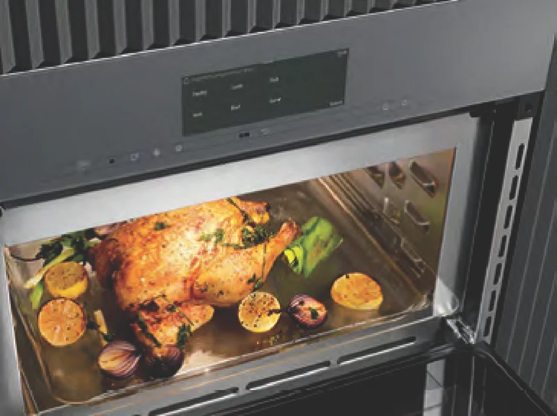 Miele 45cm Handleless 3in1 Speed Oven and Microwave Combination with Crisp Function Obsidian Black