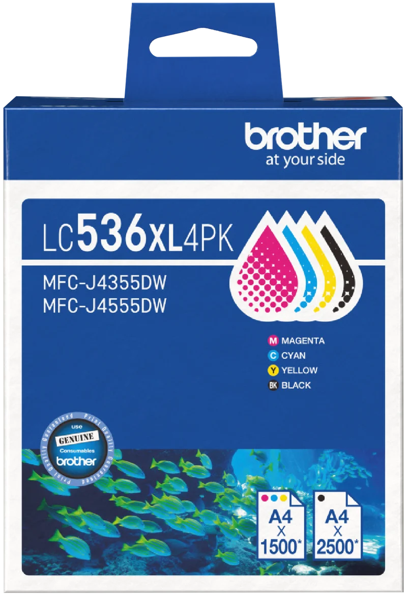Brother Colour Ink Value Pack Black, Cyan, Magenta, Yellow