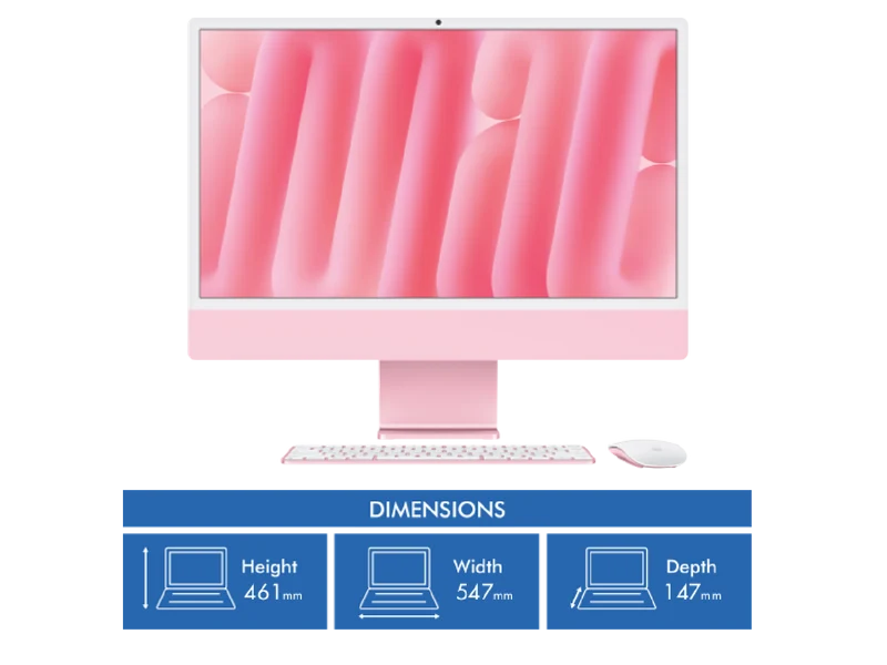 Apple iMac 24" Retina 4.5K Display with M4 chip 10-core GPU 16GB 512GB - Pink