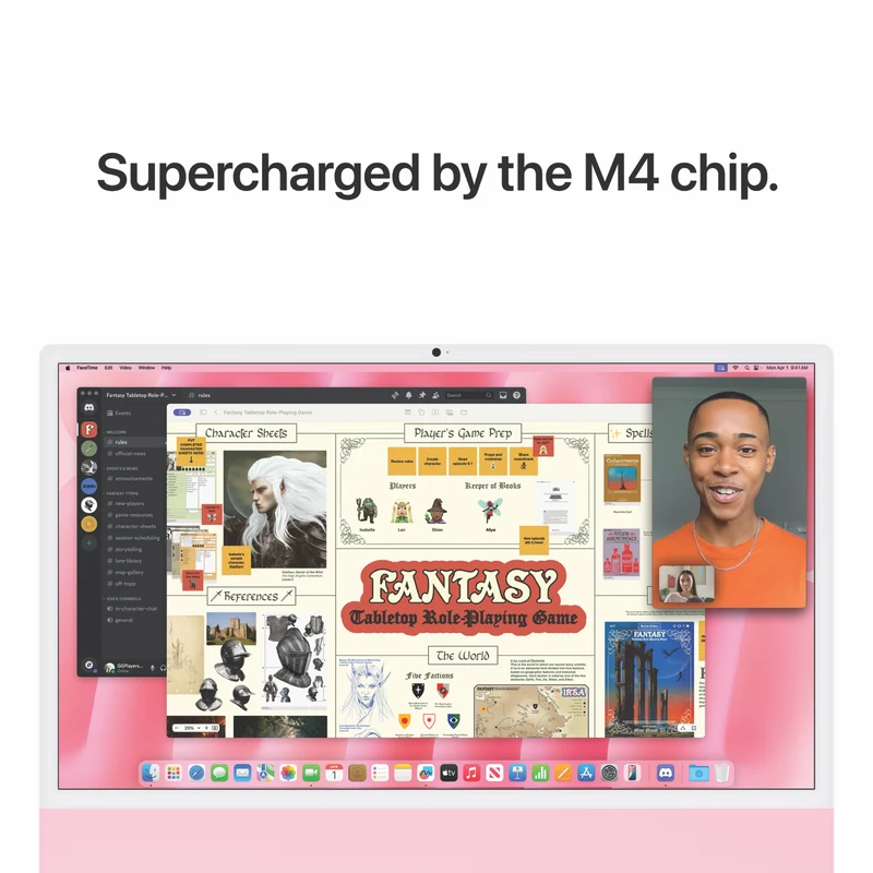 Apple iMac 24" Retina 4.5K Display with M4 chip 10-core GPU 16GB 512GB - Pink