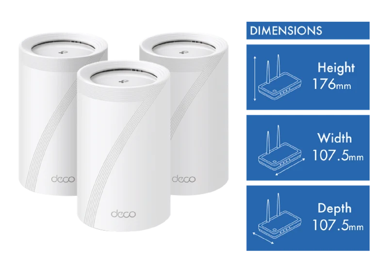 TP-LINK Deco BE11000 Tri-Band Whole-Home Mesh Wi-Fi 7 System (3-pack)
