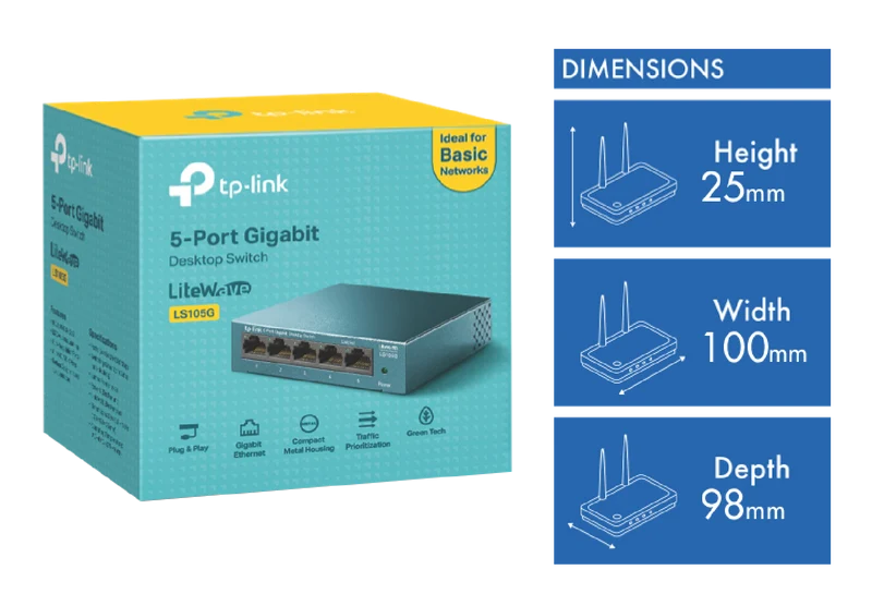 TP-LINK 5-Port Gigabit Desktop Switch
