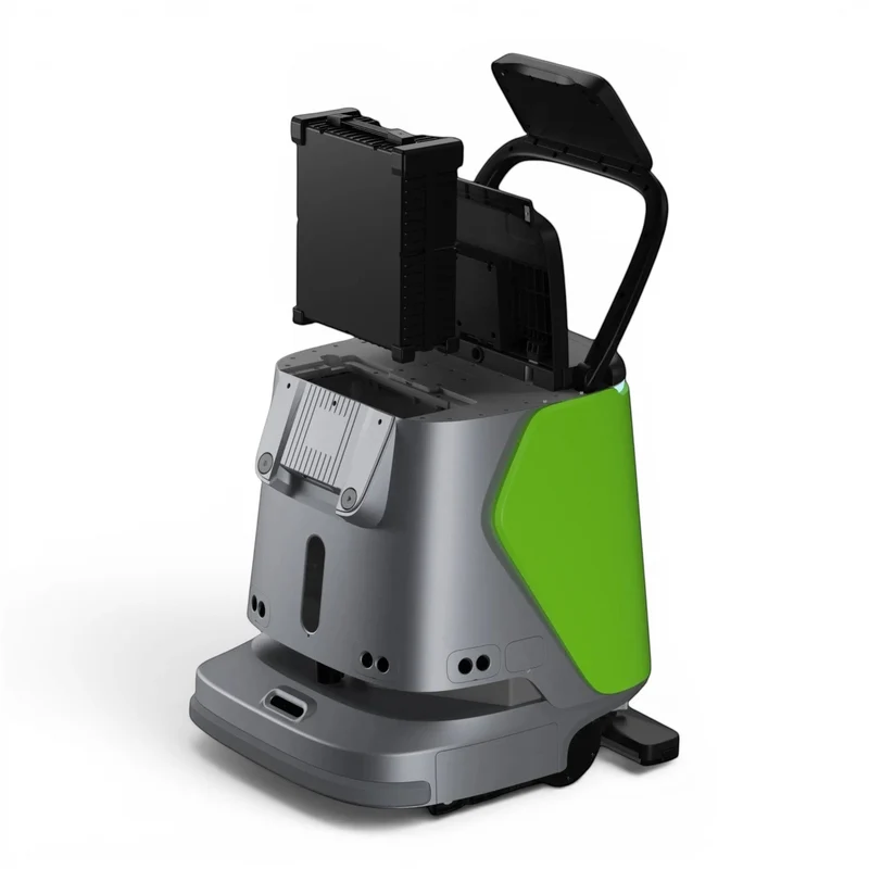 PUDU CC1 – Professioneller Reinigungsroboter gelb-grün
