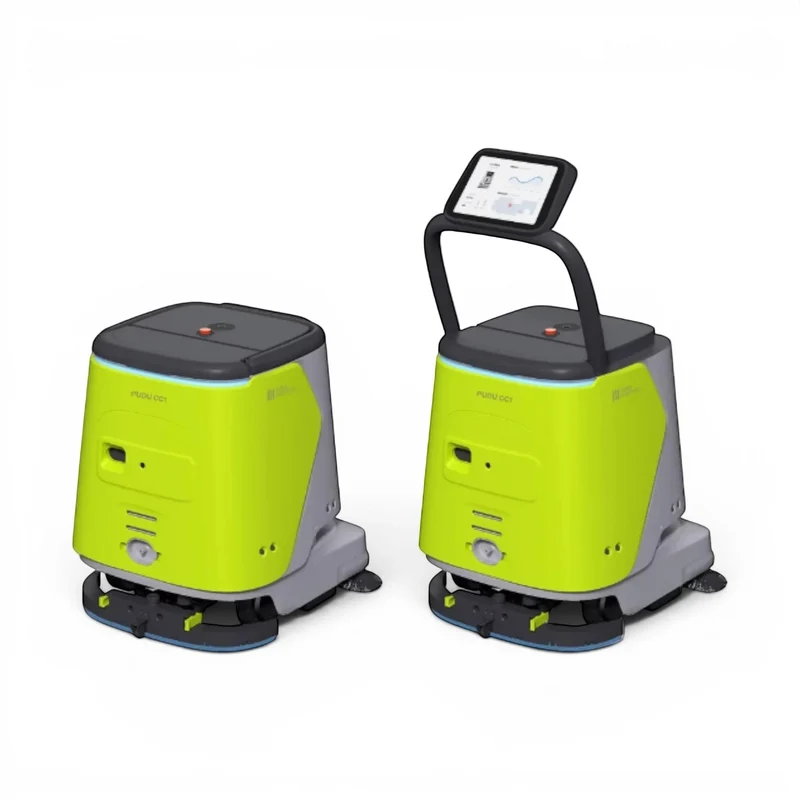 PUDU CC1 – Professioneller Reinigungsroboter gelb-grün