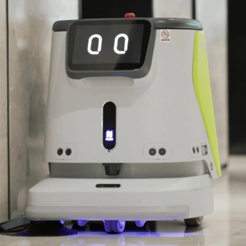 PUDU CC1 – Professioneller Reinigungsroboter gelb-grün
