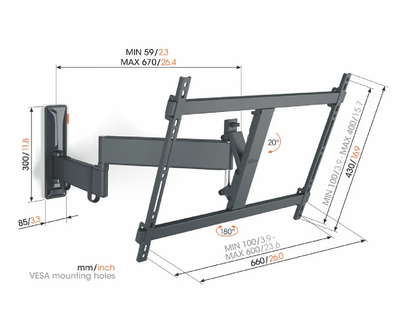 Vogels Full Motion+ TV Wall Mount 40-77"