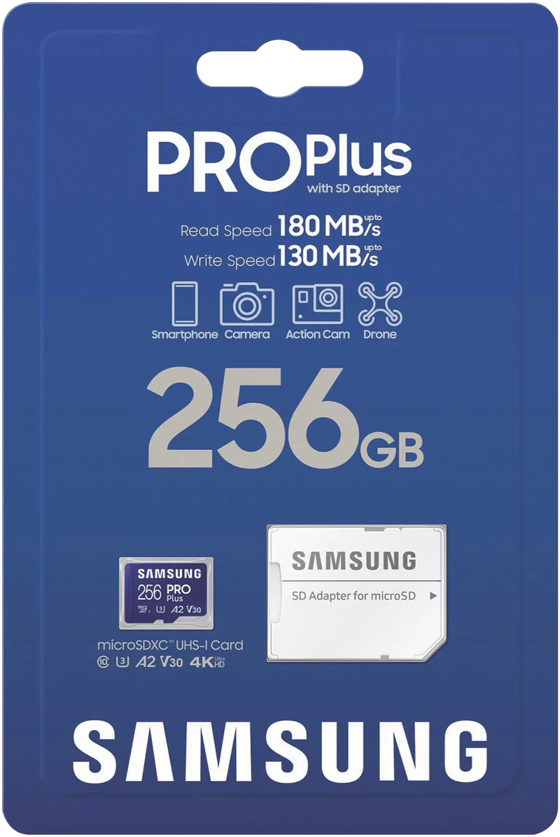 Samsung 256GB Micro SDXC Pro Plus Memory Card