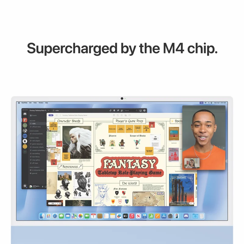 Apple iMac 24" Retina 4.5K Display with M4 chip 8-core GPU 16GB 256GB - Blue