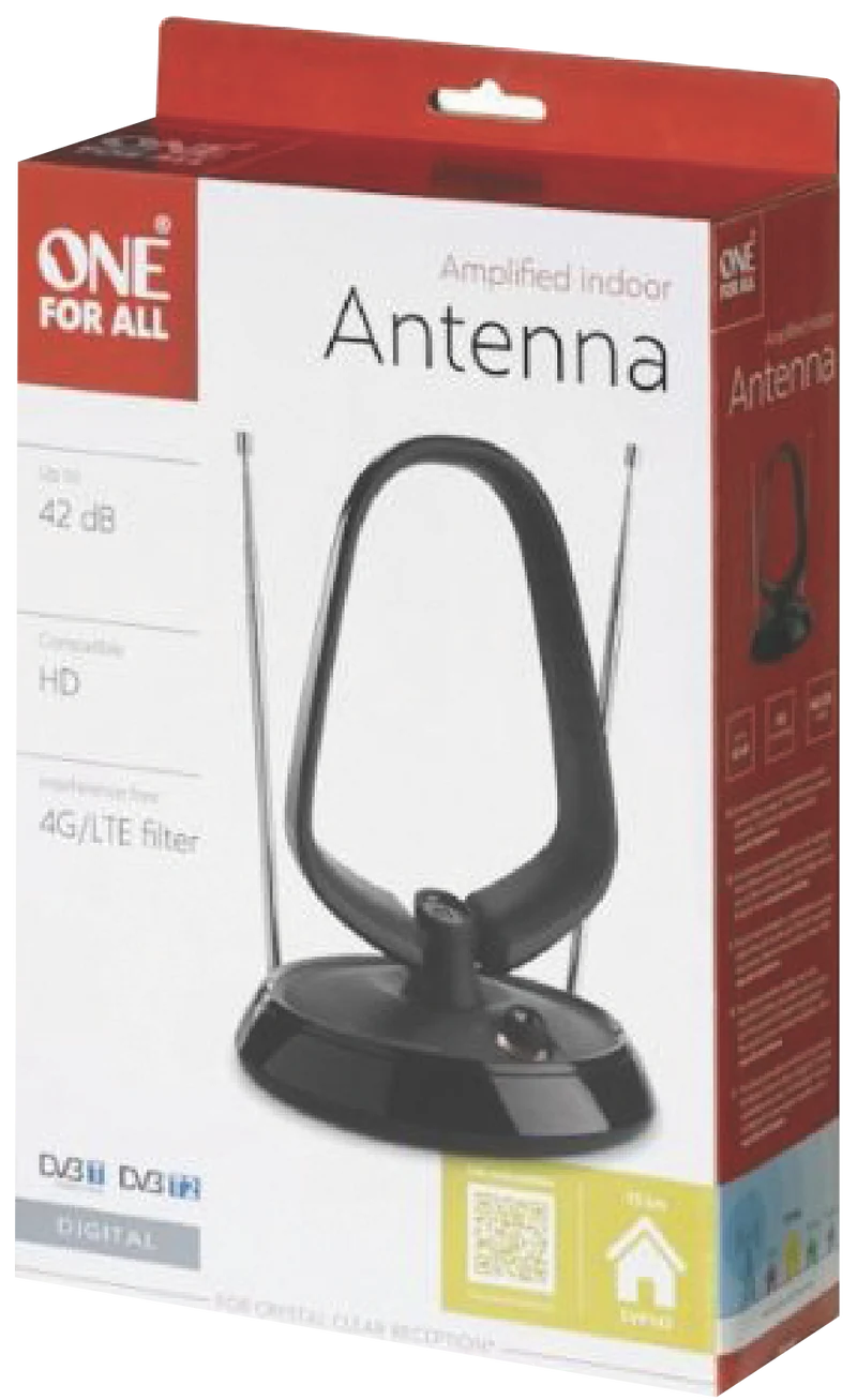 One For All HD Indoor Antenna - Amplified 42dB