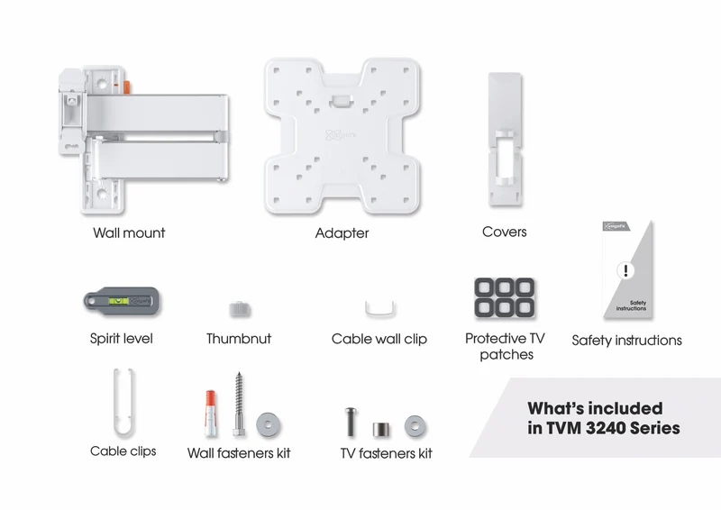 Vogels Full Motion+ TV Wall Mount White 19-43"