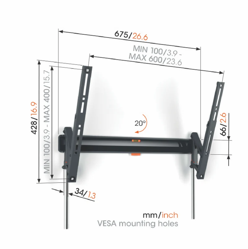 Vogels Tilting TV Wall Mount 40-77"