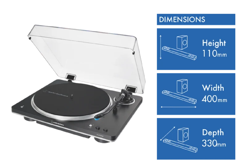 Audio Technica LP70X Bluetooth Turntable Black/Silver