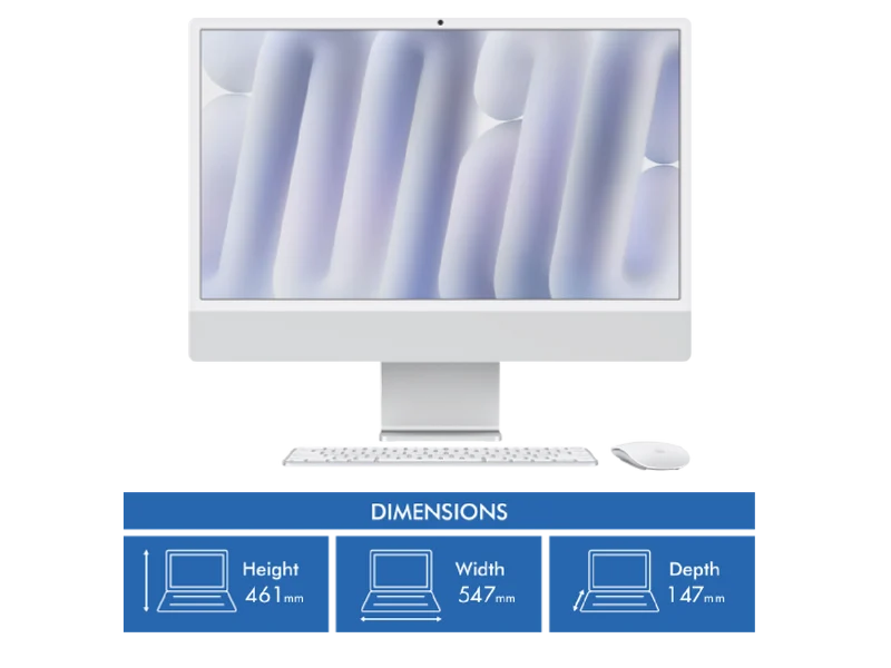 Apple iMac 24" Retina 4.5K Nano glass M4 chip 10-core GPU 16GB 256GB - Silver